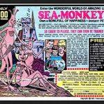 sea monkeys poster, depicting what people imagine a sea monkey to look like